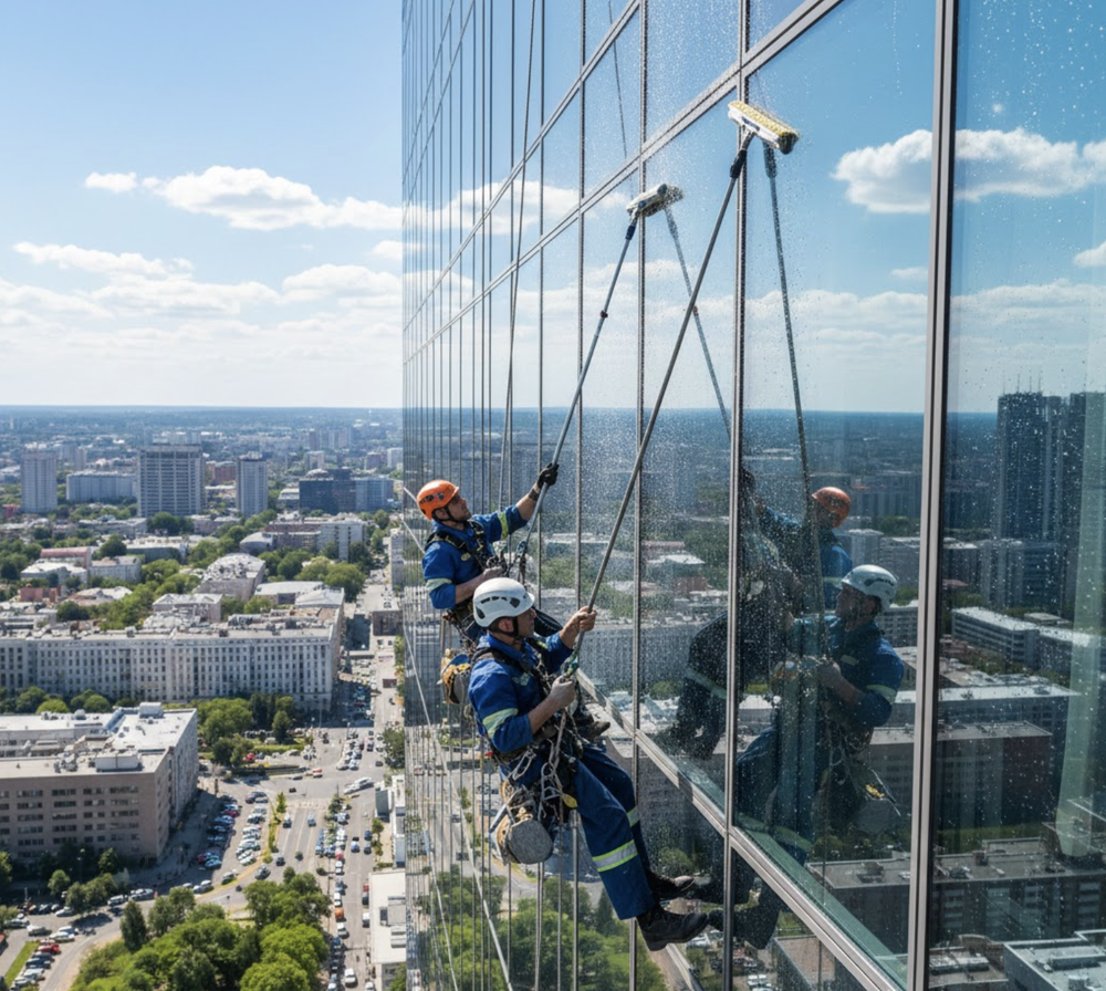High Level Hard To Reach Window Cleaning