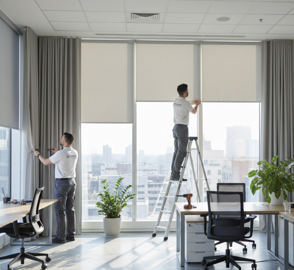 Commercial Curtain Blind Fitting