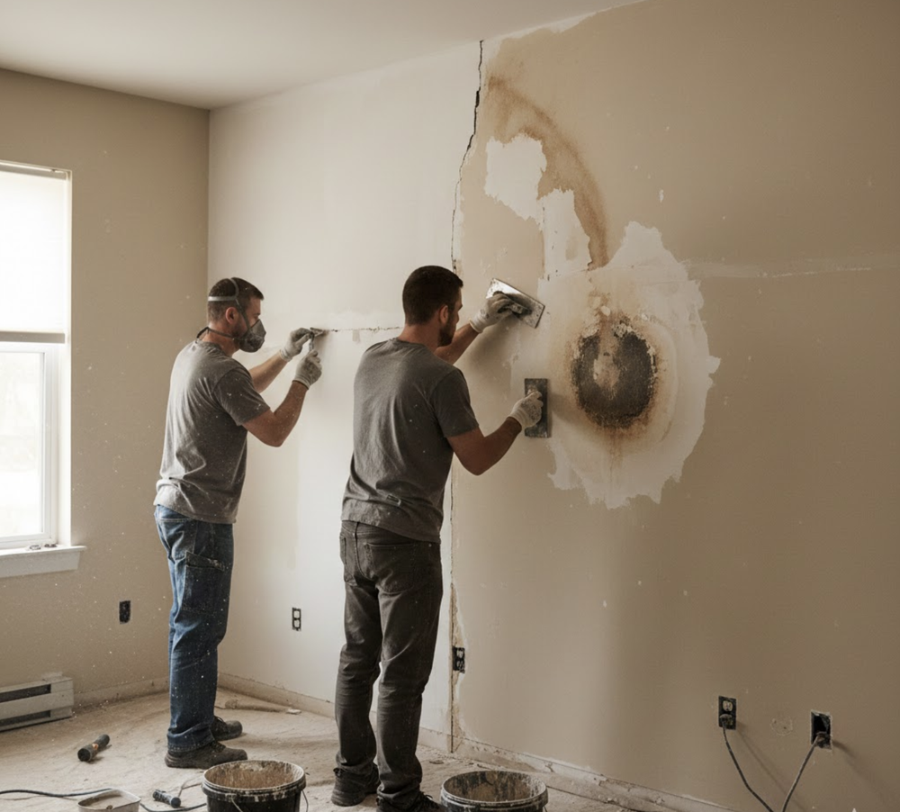 How To Fix Cracks Peeling Paint And Damp Stains Before Painting