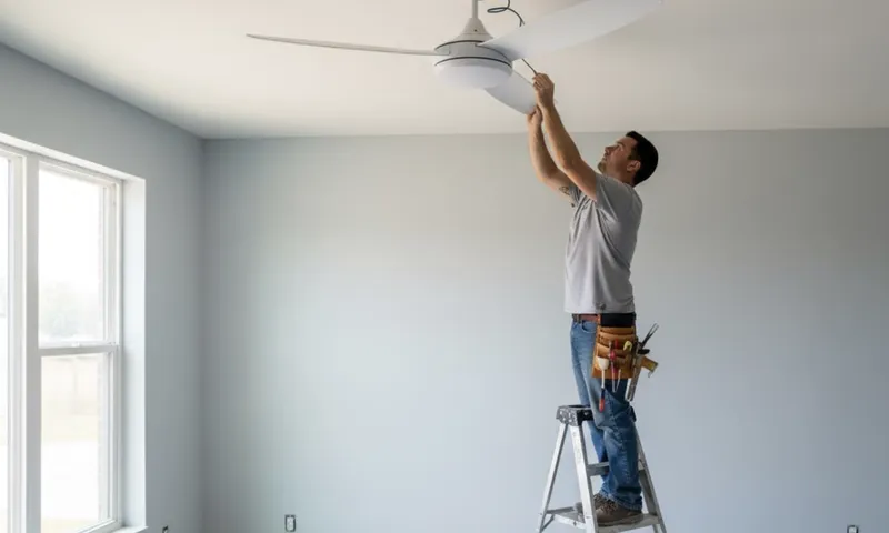 Ceiling Fan with Light Installation