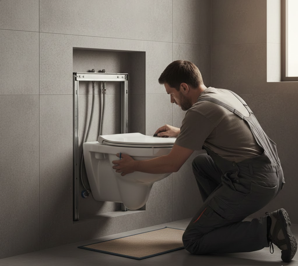 How To Install A Wall Hung Toilet