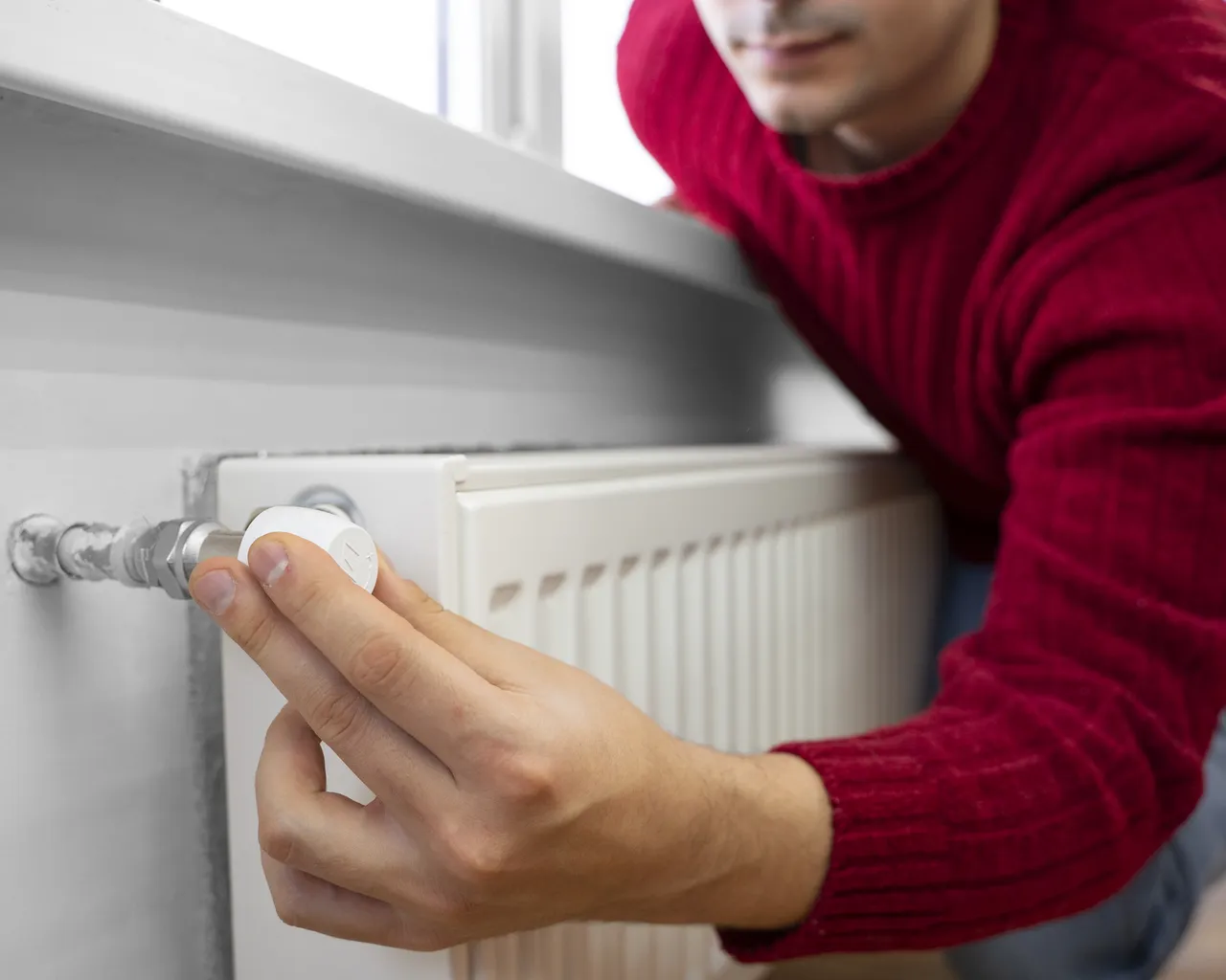 Close Up Man Using Rotary Switch